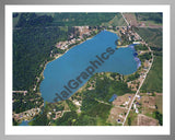 Aerial image of [5770] Fish Lake in Lagrange/Steuban, MI with Silver Metal frame