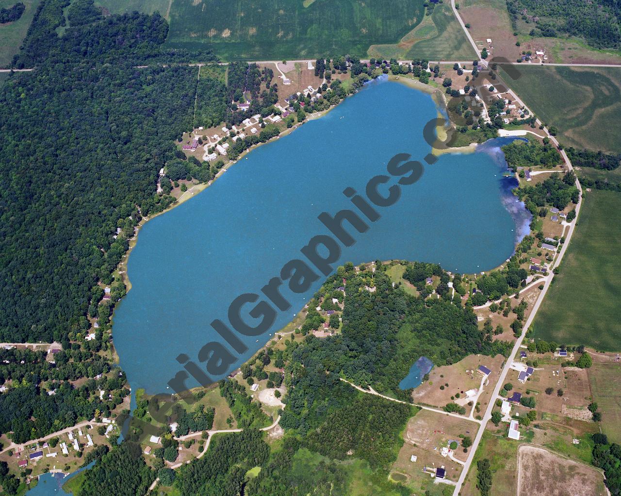 Aerial image of [5770] Fish Lake in Lagrange/Steuban, MI with No frame