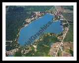 Aerial image of [5770] Fish Lake in Lagrange/Steuban, MI with Black Metal frame