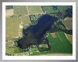 Aerial image of [5772] Fish Lake in St Joseph, MI with Silver Metal frame