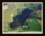 Aerial image of [5772] Fish Lake in St Joseph, MI with Black Wood frame