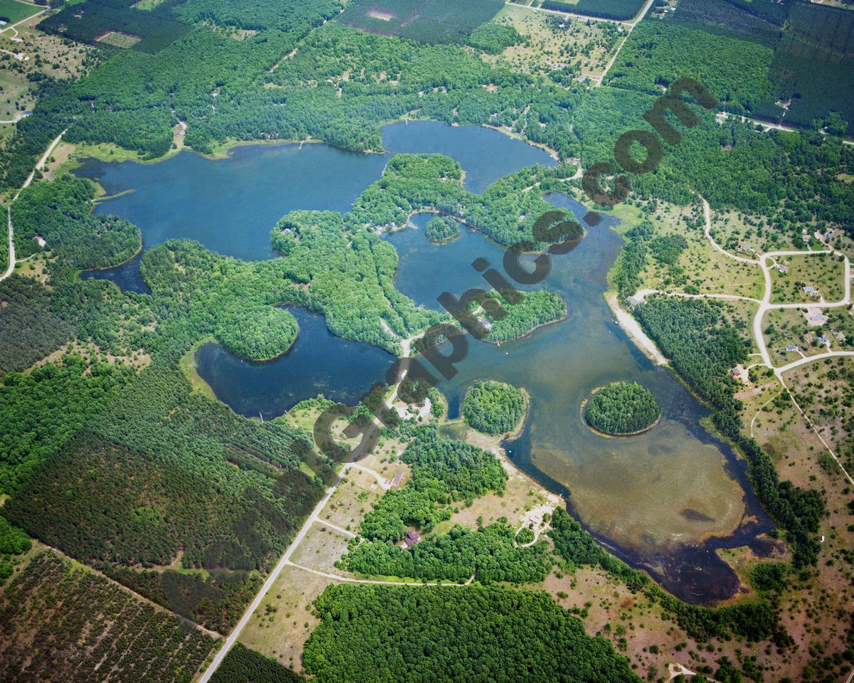 Aerial image of [5773] Five Lakes in Otsego, MI with No frame