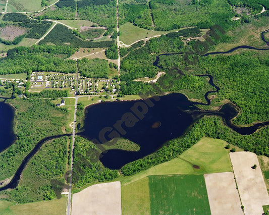 Aerial image of [5775] Fourth Lake in Montcalm, MI with No frame