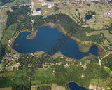 Aerial image of [5776] Fox Lake in Steuben, IN with Canvas Wrap frame