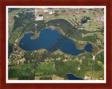 Aerial image of [5776] Fox Lake in Steuben, IN with Cherry Wood frame