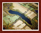 Aerial image of [5780] Geneva Lake in Allegan, MI with Cherry Wood frame