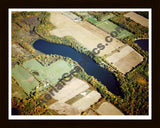 Aerial image of [5780] Geneva Lake in Allegan, MI with Black Wood frame