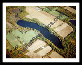 Aerial image of [5780] Geneva Lake in Allegan, MI with Black Metal frame