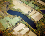 Aerial image of [5780] Geneva Lake in Allegan, MI with Canvas Wrap frame