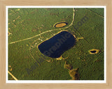 Aerial image of [5781] Gifford Lake in Lake, MI with Natural Wood frame