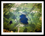 Aerial image of [5782] Gilkey Lake in Barry, MI with Black Metal frame