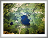 Aerial image of [5782] Gilkey Lake in Barry, MI with Silver Metal frame