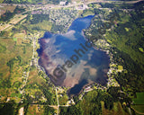 Aerial image of [5783] Gilletts Lake in Jackson, MI with Canvas Wrap frame