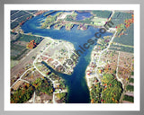 Aerial image of [5784] Lake Gitchegumee in Wexford, MI with Silver Metal frame