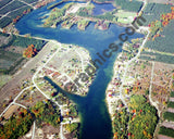 Aerial image of [5784] Lake Gitchegumee in Wexford, MI with Canvas Wrap frame