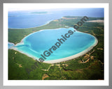 Aerial image of [5785] Glen Lake (Big) in Leelanau, MI with Silver Metal frame