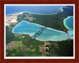 Aerial image of [5786] Little Glen in Leelanau, MI with Cherry Wood frame