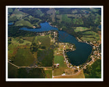 Aerial image of [5787] Golden Lake in Steuben, IN with Black Wood frame