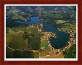 Aerial image of [5787] Golden Lake in Steuben, IN with Cherry Wood frame