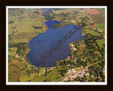 Aerial image of [5788] Grass Lake in Jackson, MI with Black Wood frame