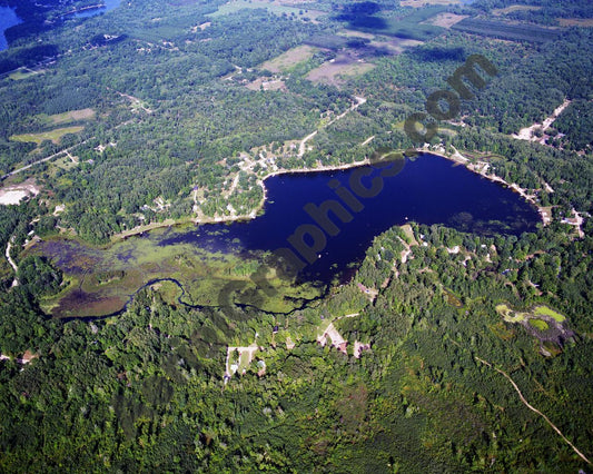 Aerial image of [5789] Gray Lake  in Clare, MI with No frame