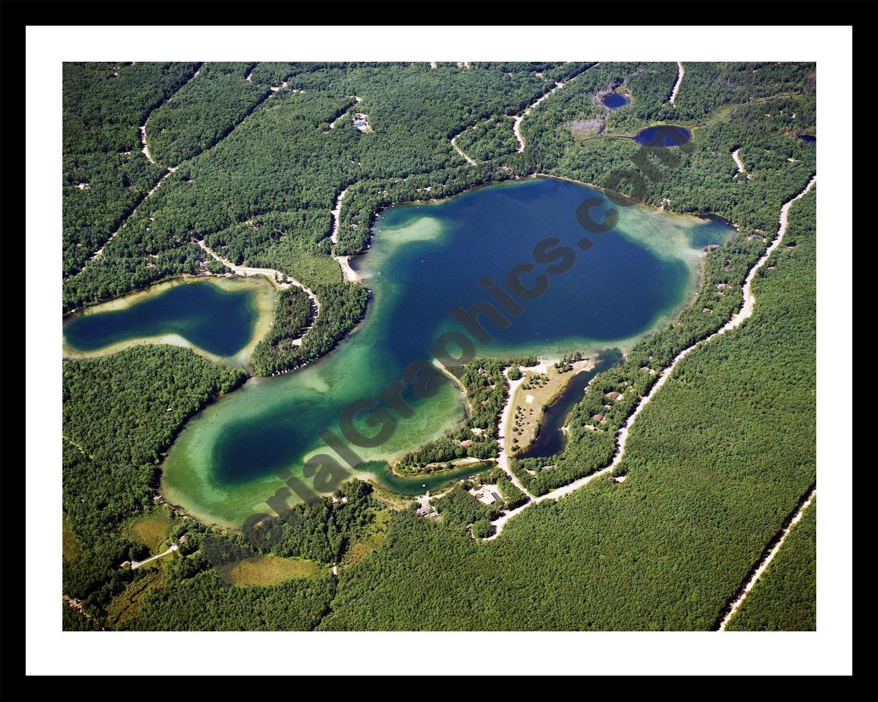 Aerial image of [5790] Guthrie in Otsego, MI with Black Metal frame