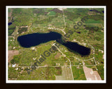 Aerial image of [5791] Hackert Lake  in Mason, MI with Black Wood frame