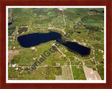 Aerial image of [5791] Hackert Lake  in Mason, MI with Cherry Wood frame