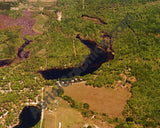 Aerial image of [5793] Half Moon Lake in Clare, MI with No frame