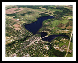 Aerial image of [5795] Hart Lake in Oceana, MI with Black Metal frame