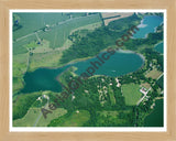 Aerial image of [5798] Havens Lake in St Joseph, MI with Natural Wood frame