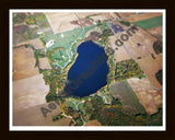 Aerial image of [5801] Hemlock Lake in Cass, MI with Black Wood frame