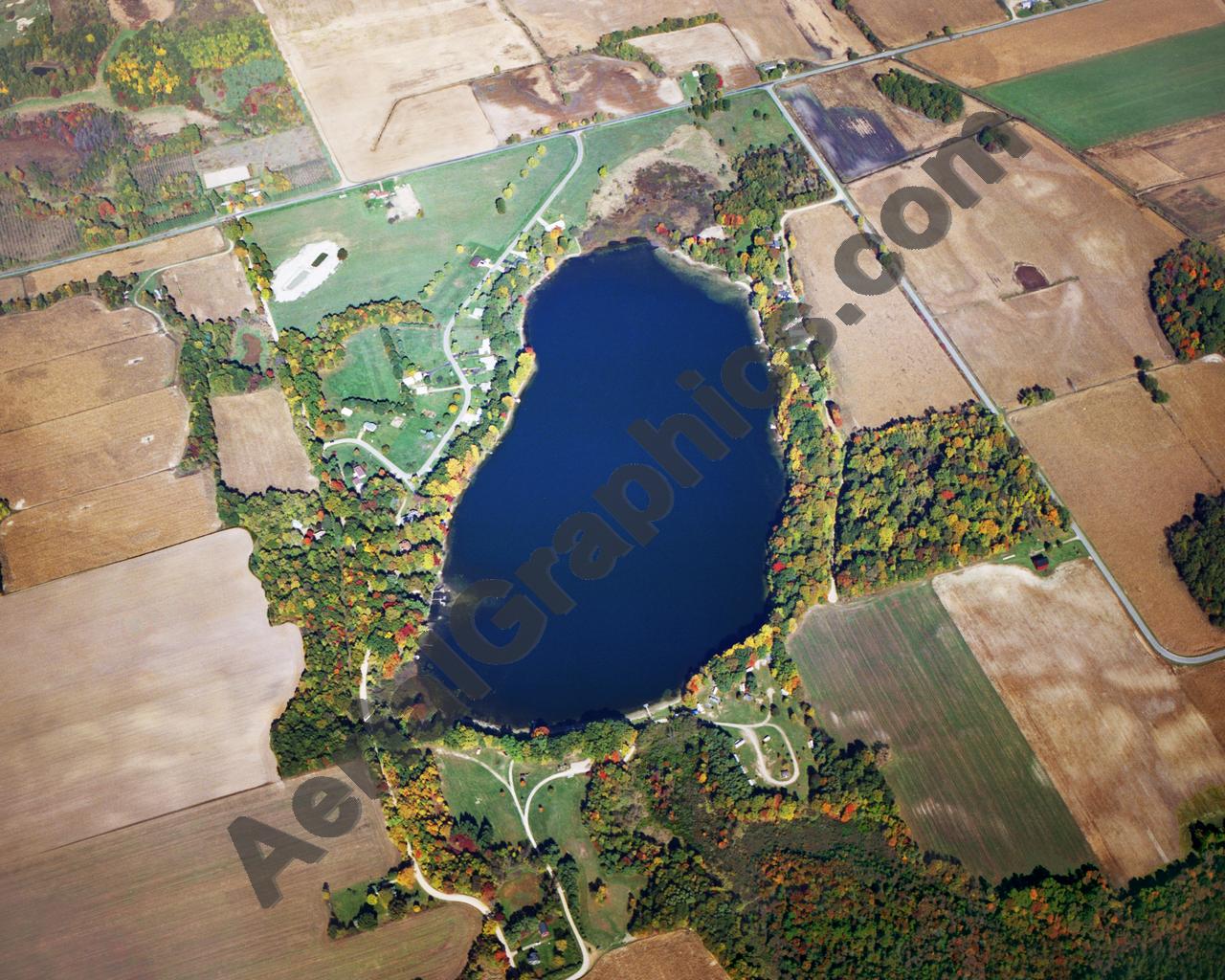 Aerial image of [5801] Hemlock Lake in Cass, MI with No frame