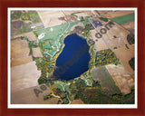 Aerial image of [5801] Hemlock Lake in Cass, MI with Cherry Wood frame