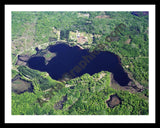 Aerial image of [5802] Hillsview Lake in Mecosta, MI with Black Metal frame