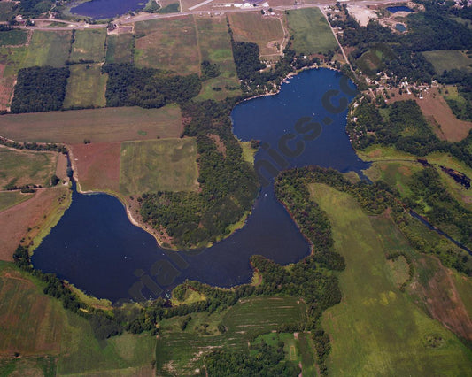 Aerial image of [5803] Hogback Lake in Steuben, MI with No frame