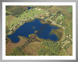 Aerial image of [5804] Holland Lake in Montcalm, MI with Silver Metal frame