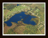 Aerial image of [5804] Holland Lake in Montcalm, MI with Black Wood frame