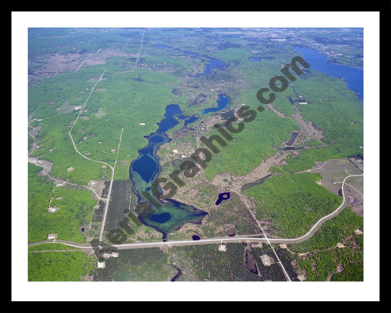 Aerial image of [5806] Horicon in Otsego, MI with Black Metal frame