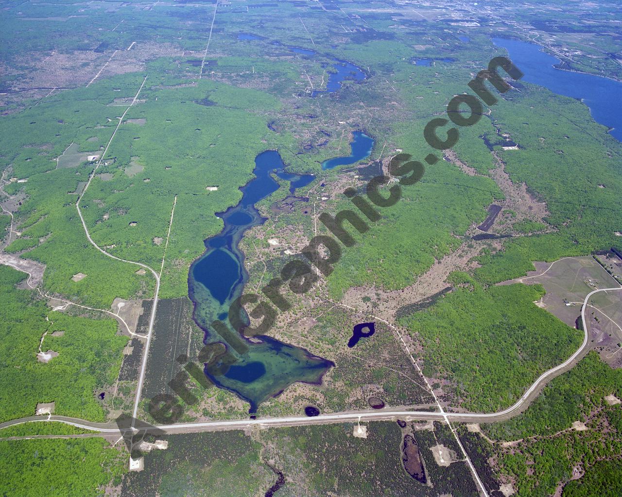 Aerial image of [5806] Horicon in Otsego, MI with Canvas Wrap frame