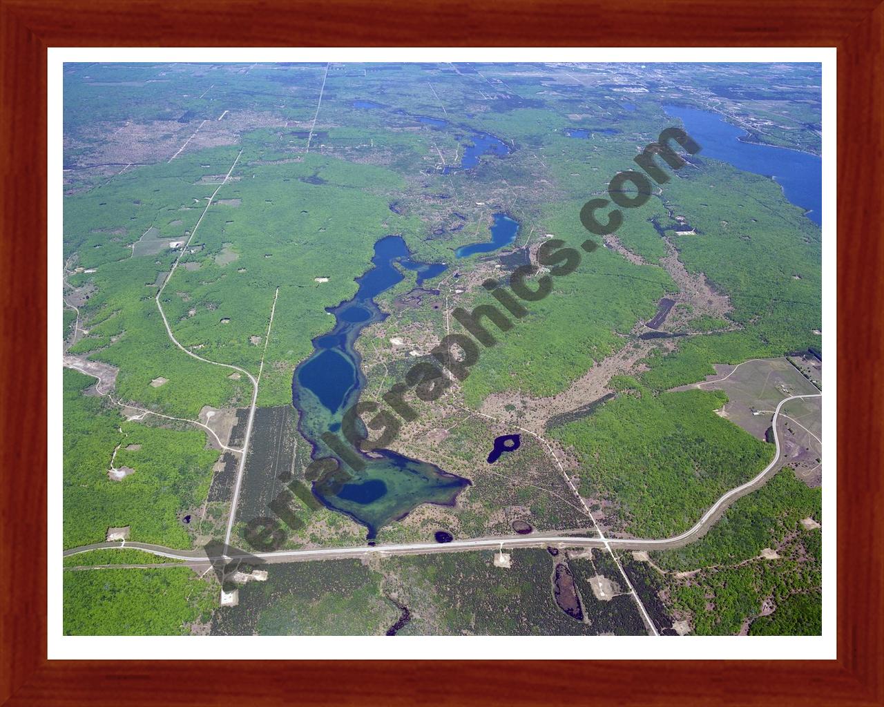 Aerial image of [5806] Horicon in Otsego, MI with Cherry Wood frame