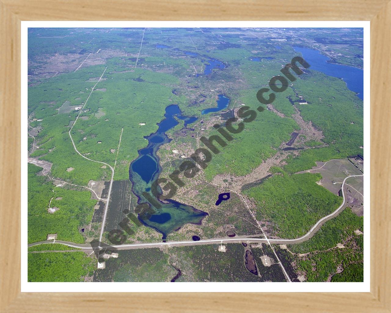 Aerial image of [5806] Horicon in Otsego, MI with Natural Wood frame