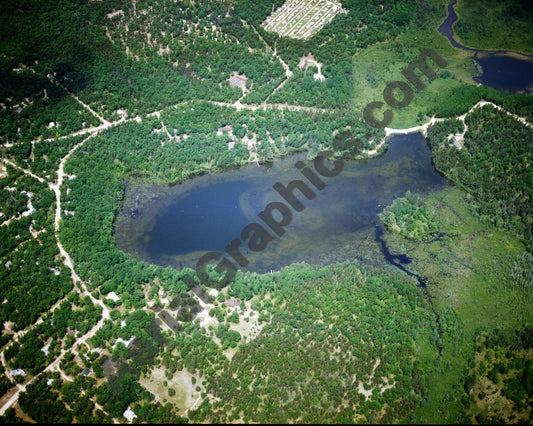 Aerial image of [5807] Wildfowl Lake in Montmorency, MI with No frame