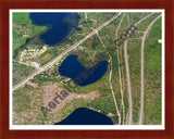 Aerial image of [5808] Horseshoe Lake in Crawford, MI with Cherry Wood frame