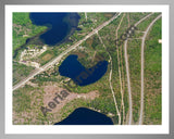 Aerial image of [5808] Horseshoe Lake in Crawford, MI with Silver Metal frame