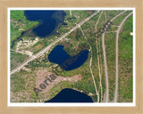 Aerial image of [5808] Horseshoe Lake in Crawford, MI with Natural Wood frame