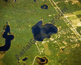 Aerial image of [5810] Horseshoe Lake in Ogemaw, MI with Canvas Wrap frame