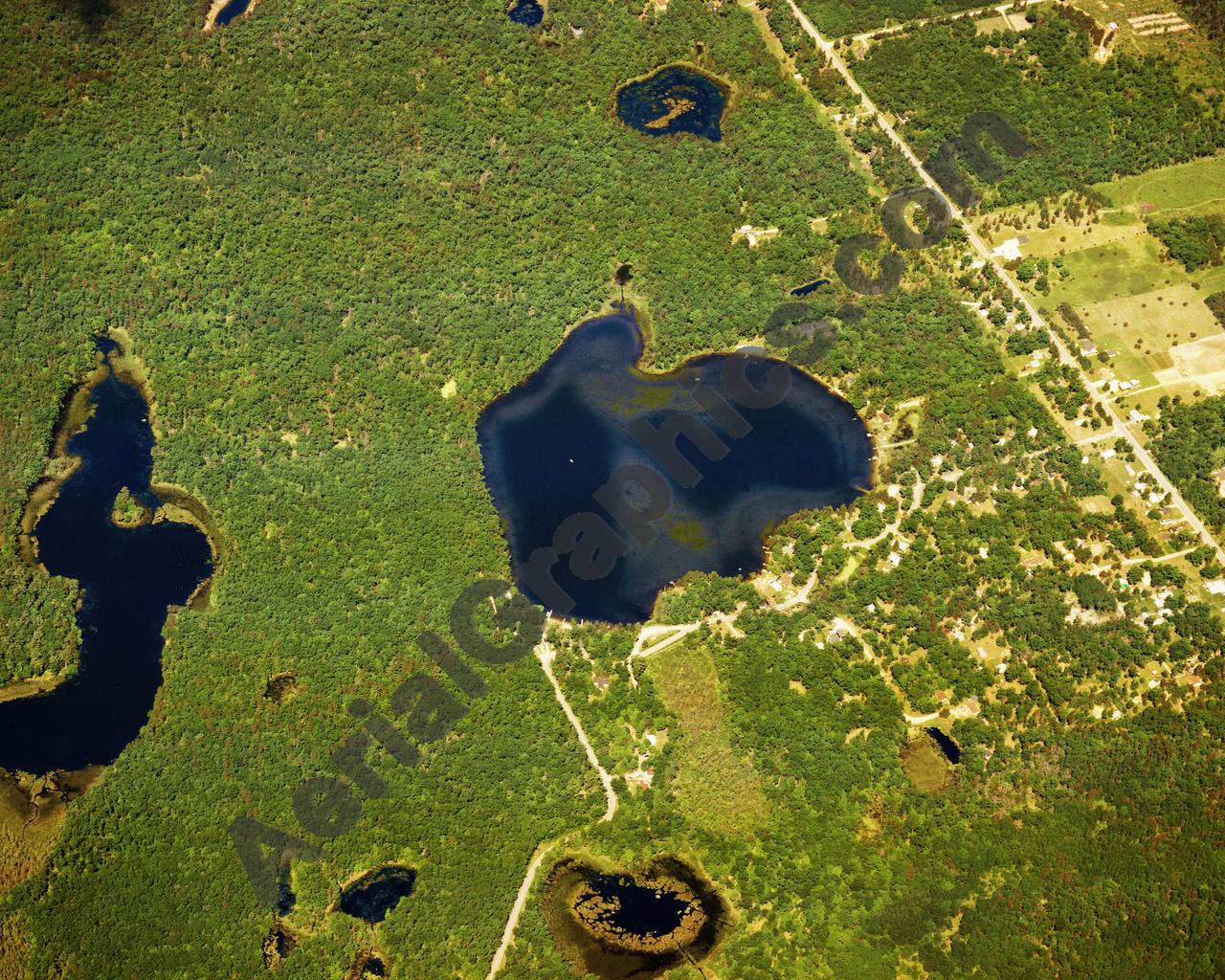 Aerial image of [5810] Horseshoe Lake in Ogemaw, MI with No frame