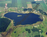 Aerial image of [5812] Huyck Lake in Branch, MI with Canvas Wrap frame