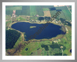 Aerial image of [5812] Huyck Lake in Branch, MI with Silver Metal frame